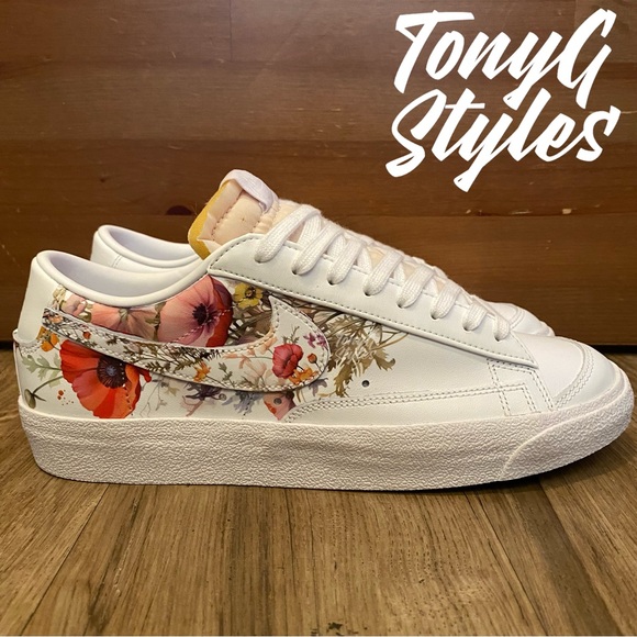 💐NEW💐 CUSTOM NIKE BLAZER LOW - Picture 5 of 16